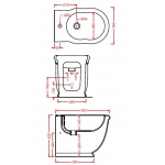 Artceram Hermitage Bidet Stojący biały 36x55 cm HEB00101;00