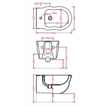 Artceram Hermitage Bidet Wiszący biały 36x55 cm HEB00301;00
