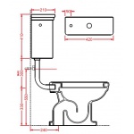 Artceram Hermitage Spłuczka WC Dolnopłuk biała 42x41 cm HEC00501;00