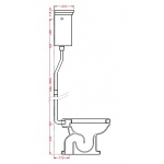 Artceram Hermitage Spłuczka WC Górnopłuk biała 36x55 cm HEC00401;00