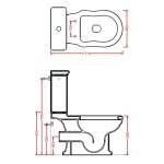 Artceram Hermitage WC kompakt biały 36x71 cm HEV00401;00