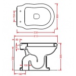 Artceram Hermitage WC Stojący Biały 36x55 EE02 / HEV00201;00