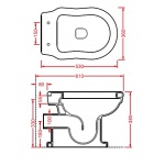 Artceram Hermitage WC Stojący Biały 36x55 EE01 / HEV00301;00