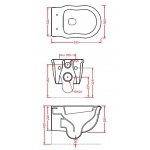 Artceram Hermitage WC Wiszący 36x55 cm biały HEV01001;00