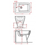 Artceram Jazz Bidet Stojący 36x54 cm Biały JZ04 / JZB00201;00