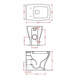 Artceram Jazz WC Stojący 36x54 Biały JZ03 / JZV00201;00