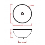 Artceram La Ciotola Umywalka stawiana na blat 46 cm Biała L3050 / LCL00101;00
