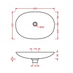 Artceram La Fontana Umywalka stawiana na blat 60x42 cm Biała LFL00101;00