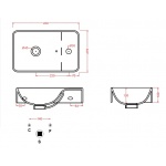 Artceram Savon Umywalka ścienna 24x45 cm Biała LML00301;00
