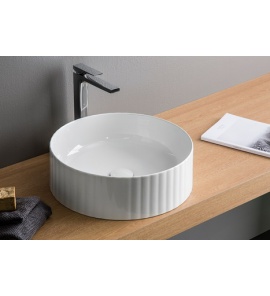 Artceram Millerighe Umywalka stawiana na blat Ø44 cm Biała OSL01001;00