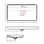 Artceram Naked Umywalka stawiana na blat 90x50 cm L6500 / NAL00101;00