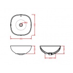 Artceram NF Umywalka stawiana na blat 40x40 cm Biała L6520 / NFL00101;00