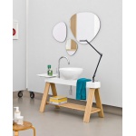 Artceram One Shot Il Cavalletto Umywalka stawiana na blat ze stelażem 120x50 cm Biała OSL00201;00