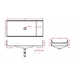 Artceram One Shot TT Umywalka stawiana na blat/ścienna 90x40 cm Biała OSL01101;00
