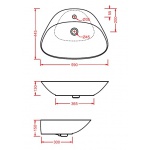 Artceram Plettro Quadro Umywalka Stawiana na Blat 59x45cm Biała L2200 / PTL00201;00
