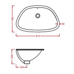 Artceram Plettro Umywalkana podblatowa 61x38 Biała PTL00301;00