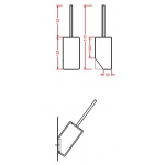 Artceram PostIt Szczotka WC Ściena biała A05 / PSC00201;00