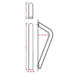 Artceram PostIt Wieszak na ręcznik 46 cm biały A02 / PSC00301;00