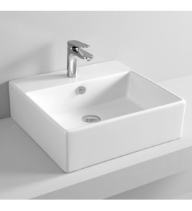 Artceram Quadro Umywalka stawiana na blat/ścienna 50x48 cm Biała QUL00201;00