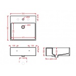 Artceram Quadro Umywalka stawiana na blat/ścienna 50x48 cm Biała QUL00201;00