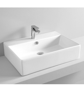 Artceram Quadro Umywalka stawiana na blat/ścienna 65x48 cm Biała QUL00301;00