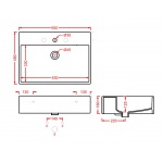 Artceram Quadro Umywalka stawiana na blat/ścienna 65x48 cm Biała QUL00301;00