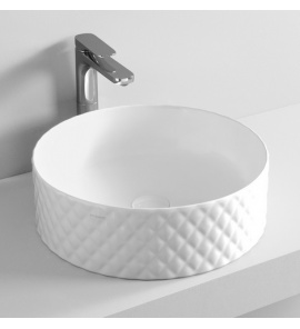 Artceram Rombo Umywalka stawiana na blat Ø44 cm Biała OSL00901;00