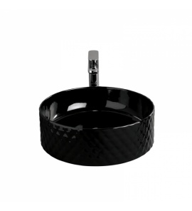 Artceram Rombo Umywalka stawiana na blat Ø44 cm Nero OSL00903;00