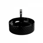 Artceram Rombo Umywalka stawiana na blat Ø44 cm Nero OSL00903;00