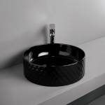 Artceram Rombo Umywalka stawiana na blat Ø44 cm Nero OSL00903;00