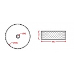 Artceram Rombo Umywalka stawiana na blat Ø44 cm Nero OSL00903;00