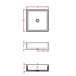 Artceram Scalino Umywalka stawiana na blat 38x38 cm Biała SCL00101;00