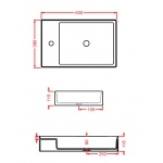 Artceram Scalino Umywalka stawiana na blat 38x60 cm Biała SCL00301;00