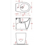 Artceram Step Bidet Stojący biały 36x51 cm STB00201;00