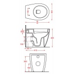 Artceram Step WC Stojący biały 36x51 cm STV00201;00