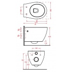 Artceram Step WC Wiszący biały 36x51 cm STV00101;00