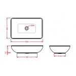Artceram Tai Umywalka stawiana na blat 60x39 cm Biała TAL00101;00