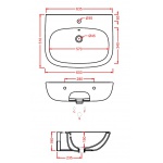 Artceram Ten Umywalka ścienna 65x51 cm Biała TEL00101;00