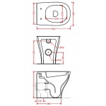 Artceram Ten WC Stojący biały 36x52 cm TEV00201;00