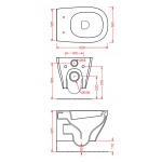 Artceram Ten WC Wiszący biały 36x52 cm TEV00301;00