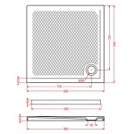 Artceram Texture Brodzik kwadratowy 90x90 cm PDQ00801;00