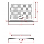 Artceram Texture Brodzik prostokątny 72x90 cm biały PDR01701;00