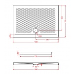 Artceram Texture Brodzik prostokątny 70x100 cm biały PDR01801;00