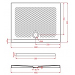 Artceram Texture Brodzik prostokątny 80x100 cm biały PDR01901;00