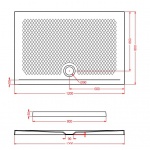 Artceram Texture Brodzik prostokątny 80x120 cm biały PDR02101;00