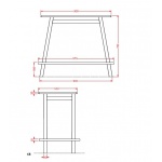 Artceram Trapezio Stolik Łazienkowy Jasny Dąb ACM012