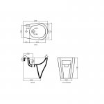 Axa Avani Bidet stojący 35,5x50 cm Biały połysk 8902201