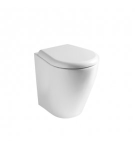 Axa Avani Miska stojąca 35,5x50 cm i deska WC wolnoopadająca Biały połysk 8901401+448801