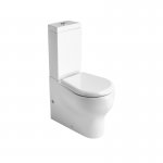 Axa Cinque Miska stojąca 35x60 cm do kompaktu i zbiornik z deską WC Biały połysk 361701+368101+368801