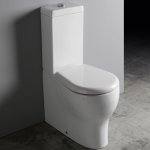 Axa Cinque Miska stojąca 35x60 cm do kompaktu i zbiornik z deską WC Biały połysk 361701+368101+368801